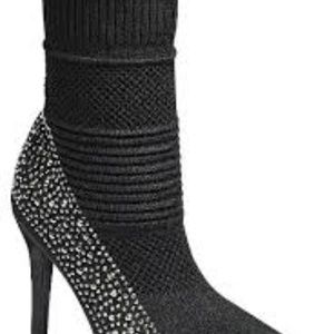 Mixy Black Sock Rhinestone Booties